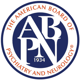 The image features two circular logos with text and graphic elements, representing the American Board of Psychiatry and Neurology  ABPN  and the American Academy of Professional Coders  AAPC .